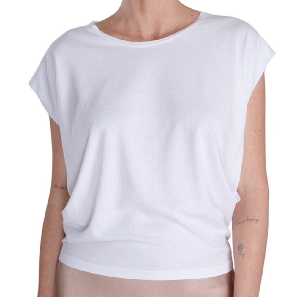 NWT Pharaoh Collection Terrance Tuck Tee in Tissue Jersey White Size 2/Medium
